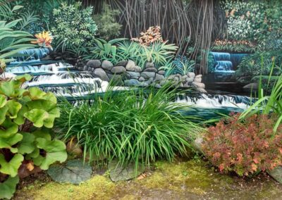 Trompe l'oeil sur tôle de piscine